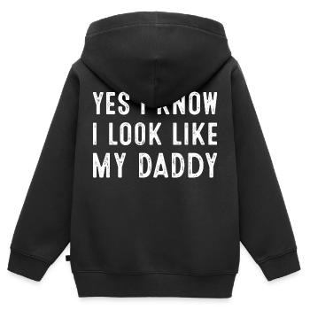Probablement affamé Drôle Définition Affamé Et En Colère - Sweat Premium à capuche zippé enfant bio - noir - Dos - AI Model Kid Male (0cm)