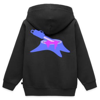 Motorsäge Baum Fällen Holzfäller Wald Stumpf Holz - Kinder Premium Organic Zip Hoodie - Schwarz - Hinten - AI Model Kid Male (0cm)