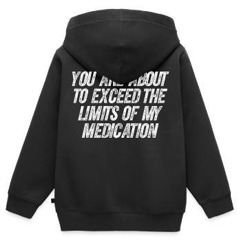 Lustige Beleidigung Tee Witz Slogan Design Humorvolles Zitat - Kinder Premium Organic Zip Hoodie - Schwarz - Hinten - AI Model Kid Male (0cm)