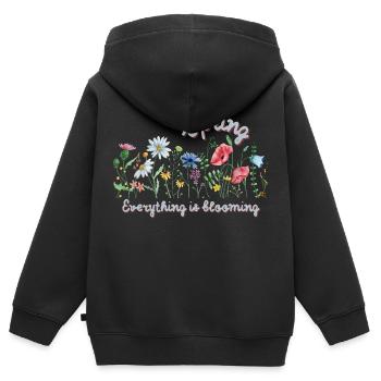 Spür´das Blühen in dir - Kinder Premium Organic Zip Hoodie - Schwarz - Hinten - AI Model Kid Male (0cm)