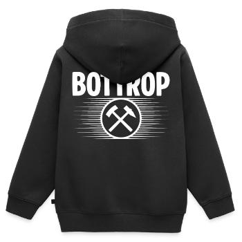 Bottrop Bergbau - Kinder Premium Organic Zip Hoodie - Schwarz - Hinten - AI Model Kid Male (0cm)