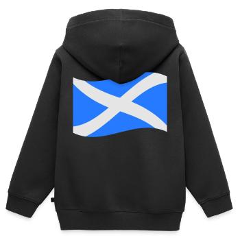 Ecosse - Sweat Premium à capuche zippé enfant bio - noir - Dos - AI Model Kid Male (0cm)