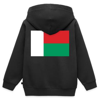 Madagaskar - Kinder Premium Organic Zip Hoodie - Schwarz - Hinten - AI Model Kid Male (0cm)