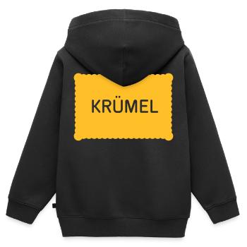 Kekskrümel - Kinder Premium Organic Zip Hoodie - Schwarz - Hinten - AI Model Kid Male (0cm)