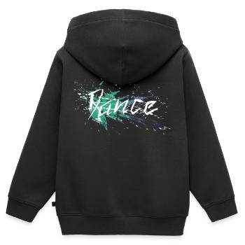 Dance Colorsplash - Kinder Premium Organic Zip Hoodie - Schwarz - Hinten - AI Model Kid Male (0cm)