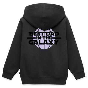 Best dad in he galaxy - Kinder Premium Organic Zip Hoodie - Schwarz - Hinten - AI Model Kid Male (0cm)