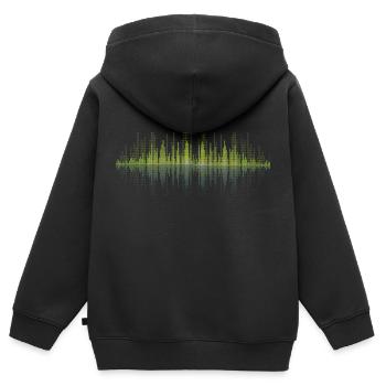 equalizer - Kids Premium Organic Zip-up Hoodie - black - Back - AI Model Kid Male (0cm)