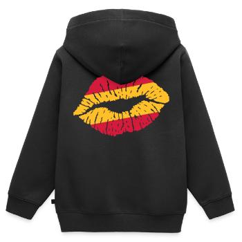 Kussmund (Spanien) - Kinder Premium Organic Zip Hoodie - Schwarz - Hinten - AI Model Kid Male (0cm)
