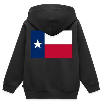 Texas - Sweat Premium à capuche zippé enfant bio - noir - Dos - AI Model Kid Male (0cm)