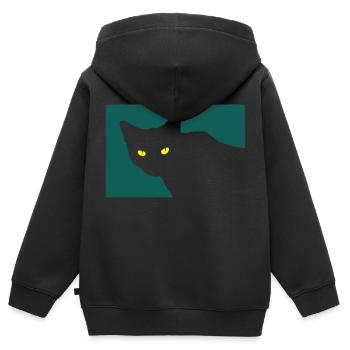 Spy Cat - Kids Premium Organic Zip-up Hoodie - black - Back - AI Model Kid Male (0cm)