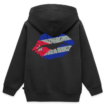 Pout (Cuba) - Sweat Premium à capuche zippé enfant bio - noir - Dos - AI Model Kid Male (0cm)