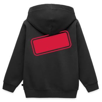 Schild leer - Kinder Premium Organic Zip Hoodie - Schwarz - Hinten - AI Model Kid Male (0cm)