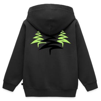 3 baeume weihnachtsbaum weihnachten nikolaus winte - Kinder Premium Organic Zip Hoodie - Schwarz - Hinten - AI Model Kid Male (0cm)