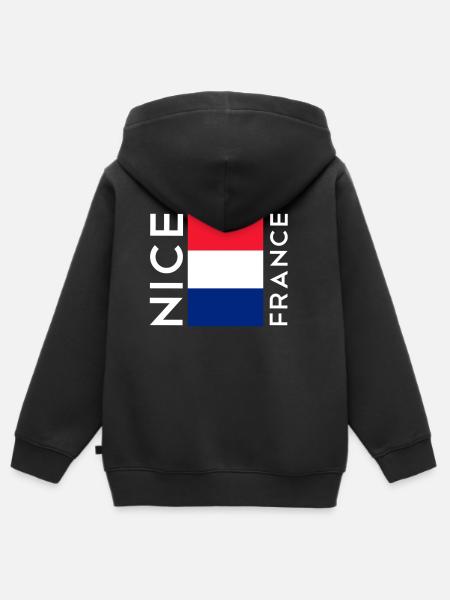 Nizza Frankreich - Kinder Premium Organic Zip Hoodie - Schwarz
