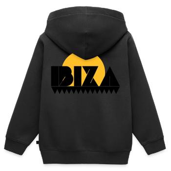 ibiza - Sweat Premium à capuche zippé enfant bio - noir - Dos - AI Model Kid Male (0cm)