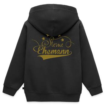 Ehemann - Kinder Premium Organic Zip Hoodie - Schwarz - Hinten - AI Model Kid Male (0cm)