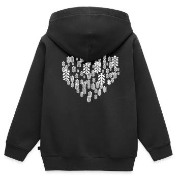 brot - Kinder Premium Organic Zip Hoodie - Schwarz - Hinten - AI Model Kid Male (0cm)
