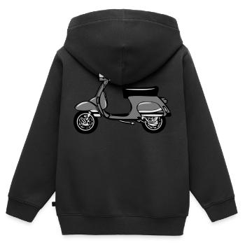 Liberté de - Sweat Premium à capuche zippé enfant bio - noir - Dos - AI Model Kid Male (0cm)