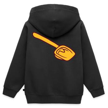 yellow shovel sandbox toy shovel eime - Kids Premium Organic Zip-up Hoodie - black - Back - AI Model Kid Male (0cm)