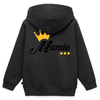 Großmütter / Oma / Mami / Großmutter / Mamy - Kinder Premium Organic Zip Hoodie - Schwarz - Hinten - AI Model Kid Male (0cm)