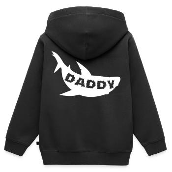Daddy - Kinder Premium Organic Zip Hoodie - Schwarz - Hinten - AI Model Kid Male (0cm)