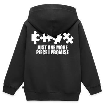 Puzzle Piece Puzzle Gift Autism Saying Puzzle - Kids Premium Organic Zip-up Hoodie - black - Back - AI Model Kid Male (0cm)