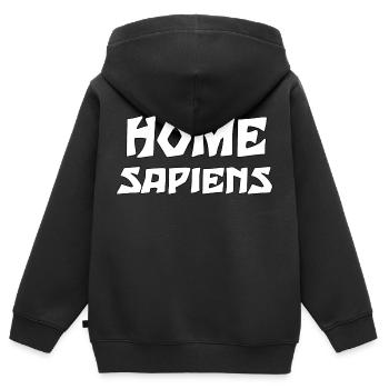 Startseite sapiens - Kinder Premium Organic Zip Hoodie - Schwarz - Hinten - AI Model Kid Male (0cm)