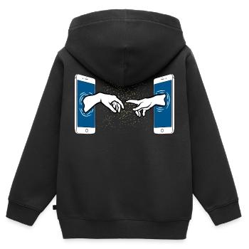 Creation of adam by The Manzanita's - Kids Premium Organic Zip-up Hoodie - black - Back - AI Model Kid Male (0cm)