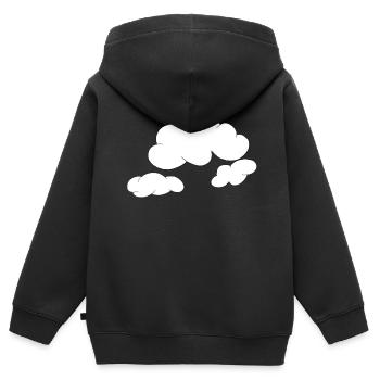 Clouds - Kids Premium Organic Zip-up Hoodie - black - Back - AI Model Kid Male (0cm)