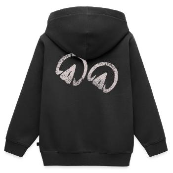 Barhuf chevaux Empreintes de sabots Drôles d’idée cadeau - Sweat Premium à capuche zippé enfant bio - noir - Dos - AI Model Kid Male (0cm)