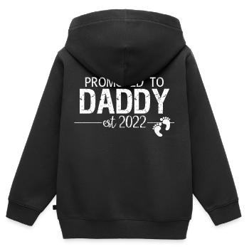 promoted to daddy 2022 - Kids Premium Organic Zip-up Hoodie - black - Back - AI Model Kid Male (0cm)