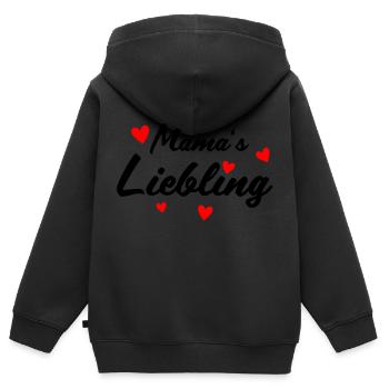 Mamas Liebling - Kinder Premium Organic Zip Hoodie - Schwarz - Hinten - AI Model Kid Male (0cm)
