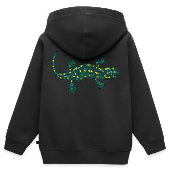 Reptile - Sweat Premium à capuche zippé enfant bio - noir - Dos - AI Model Kid Male (0cm)