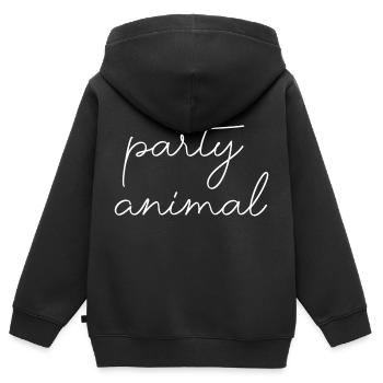 Célébrer un dicton Friends Festival Writing - Sweat Premium à capuche zippé enfant bio - noir - Dos - AI Model Kid Male (0cm)