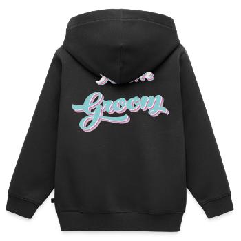 Team du marié team groom - Sweat Premium à capuche zippé enfant bio - noir - Dos - AI Model Kid Male (0cm)