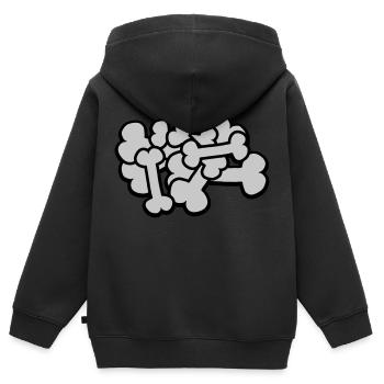 Big Comic Bone Pile - Kids Premium Organic Zip-up Hoodie - black - Back - AI Model Kid Male (0cm)