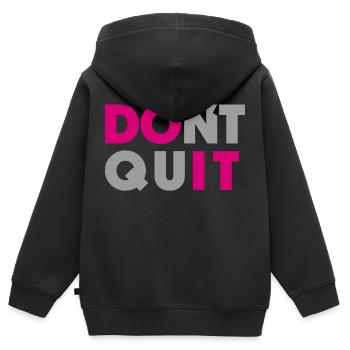 n’arrêtez pas de le faire - Sweat Premium à capuche zippé enfant bio - noir - Dos - AI Model Kid Male (0cm)