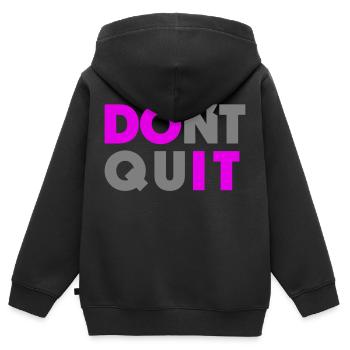 Do it Don`t Quit - Kinder Premium Organic Zip Hoodie - Schwarz - Hinten - AI Model Kid Male (0cm)