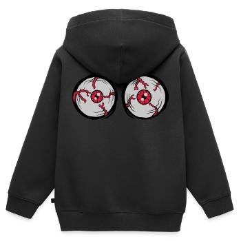 Crazy Horror Monster Eyes - Kids Premium Organic Zip-up Hoodie - black - Back - AI Model Kid Male (0cm)