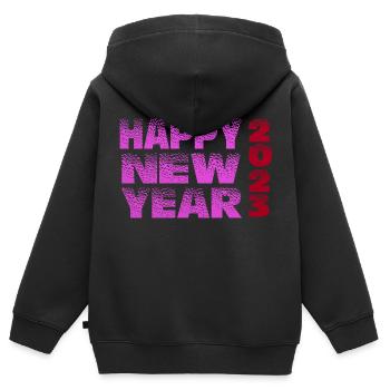 Happy New Year 2023 - Kinder Premium Organic Zip Hoodie - Schwarz - Hinten - AI Model Kid Male (0cm)