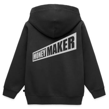 Erfolgreich Money Maker Logo - Kinder Premium Organic Zip Hoodie - Schwarz - Hinten - AI Model Kid Male (0cm)