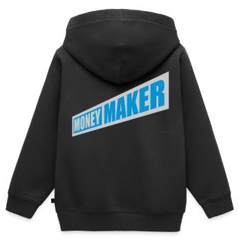 Money Maker Logo Text - Kinder Premium Organic Zip Hoodie - Schwarz - Hinten - AI Model Kid Male (0cm)
