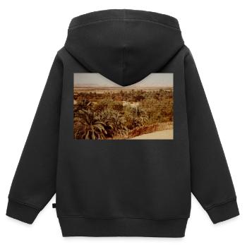 A Tree And Good Sky - Kinder Premium Organic Zip Hoodie - Schwarz - Hinten - AI Model Kid Male (0cm)