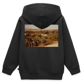 A Tree And Good Sky - Kinder Premium Organic Zip Hoodie - Schwarz - Hinten - AI Model Kid Male (0cm)