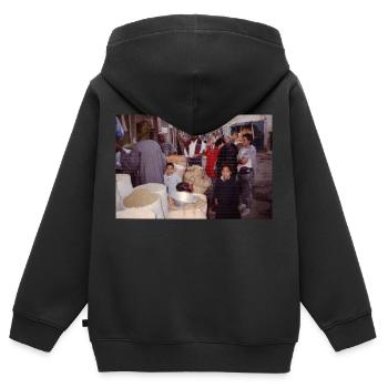 Surrounding People - Kinder Premium Organic Zip Hoodie - Schwarz - Hinten - AI Model Kid Male (0cm)