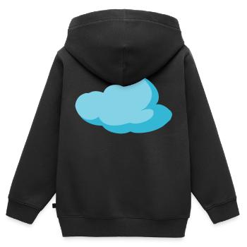 Wolke Blau Cloud Himmel Geschenkidee - Kinder Premium Organic Zip Hoodie - Schwarz - Hinten - AI Model Kid Male (0cm)
