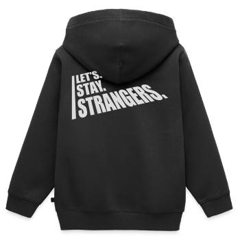 Citation Restons Strangers - Sweat Premium à capuche zippé enfant bio - noir - Dos - AI Model Kid Male (0cm)