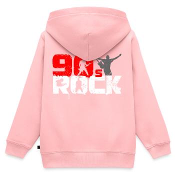 Vintage 90er Jahre Rock Musik Fan - Kinder Premium Organic Zip Hoodie - Rosa - Hinten - AI Model Kid Female (0cm)
