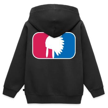 Indianer Häuptling Kopfschmuck lustige Geschenk - Kinder Premium Organic Zip Hoodie - Schwarz - Hinten - AI Model Kid Male (0cm)
