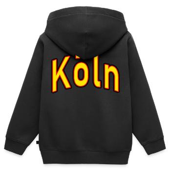 köln - Kinder Premium Organic Zip Hoodie - Schwarz - Hinten - AI Model Kid Male (0cm)